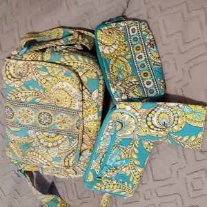 Vera Bradley vintage Peacock pattern set